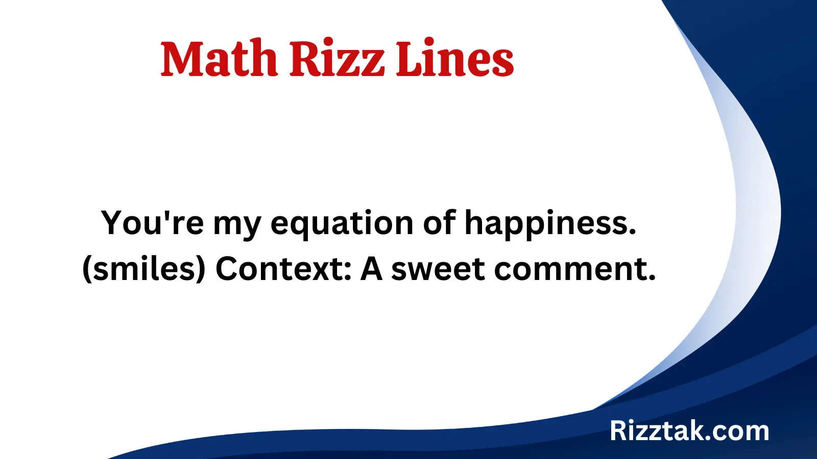 Math Rizz Lines