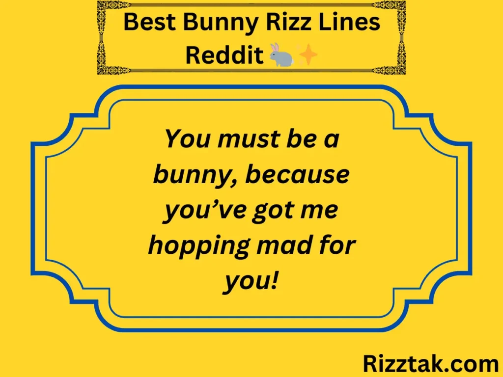 Best Bunny Rizz Lines Reddit 