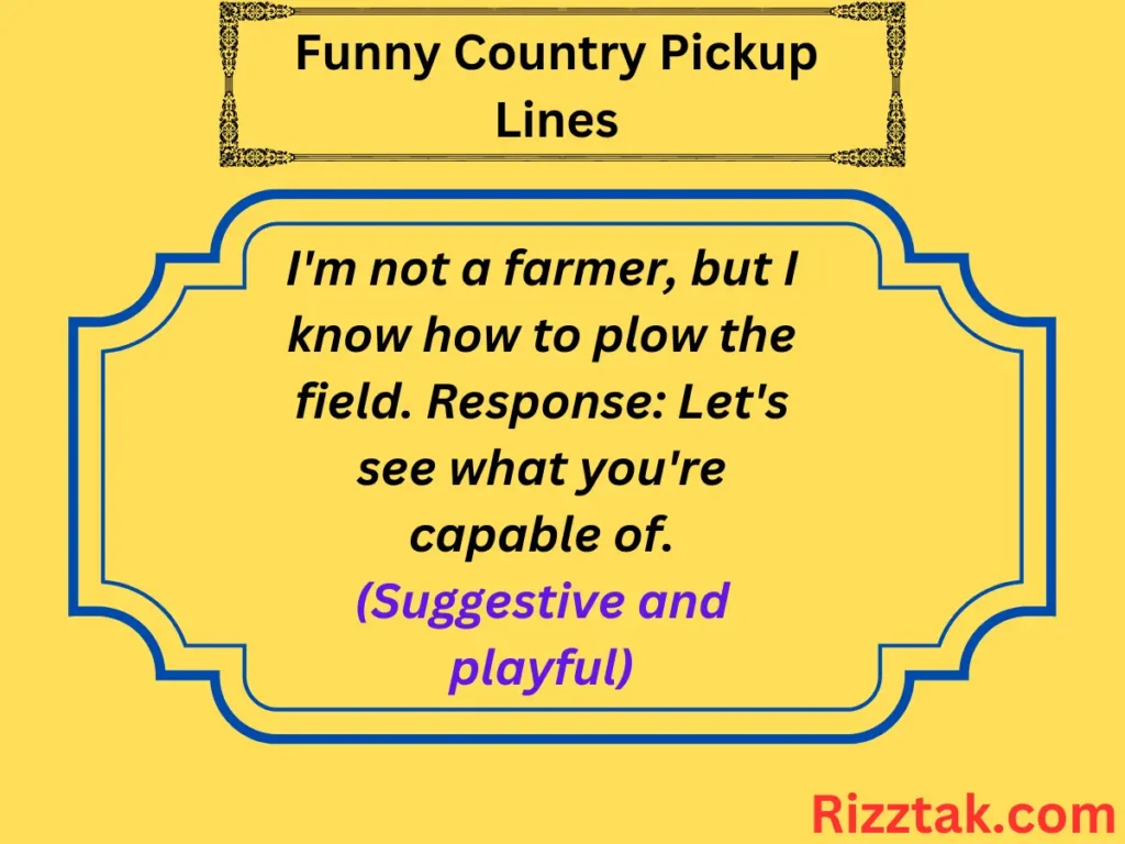 Funny Country Pickup Lines