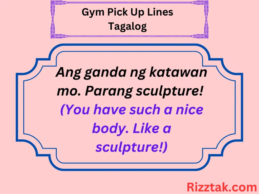 Gym Pick Up Lines Tagalog