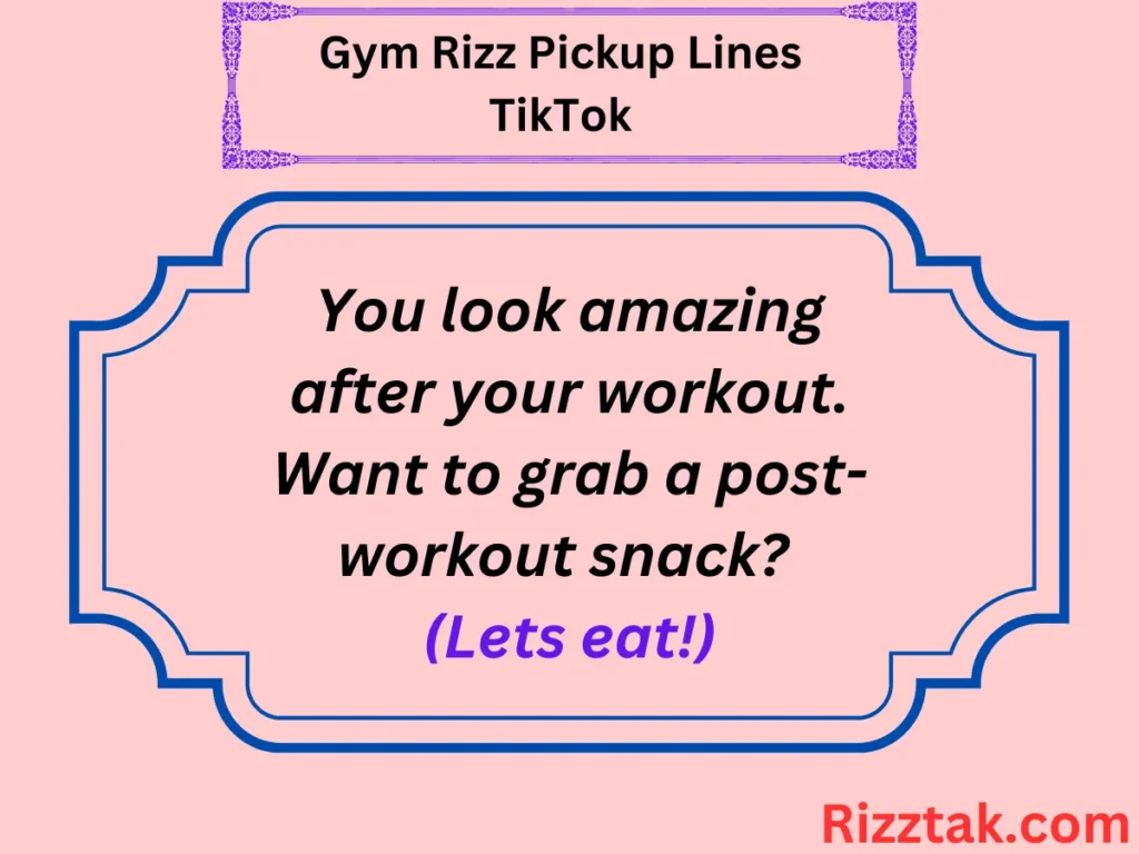 Gym Rizz Pickup Lines TikTok