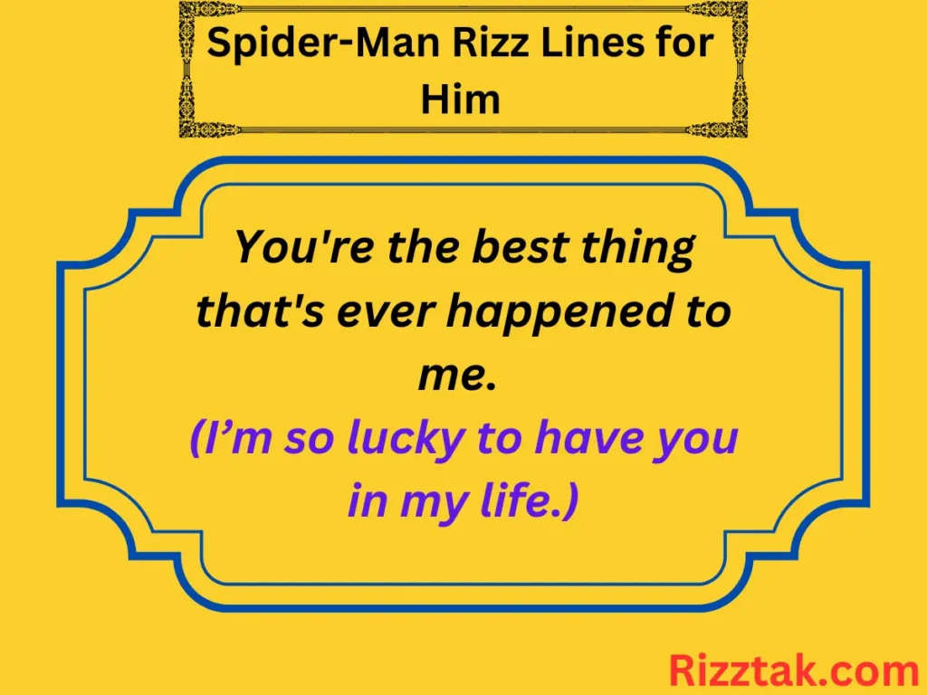 Spider-Man Rizz Lines for Him