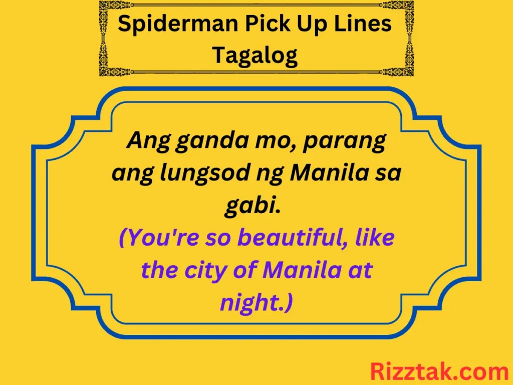 Spiderman Pick Up Lines Tagalog