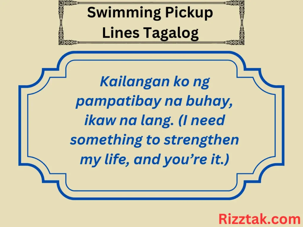 Swimming Pickup Lines Tagalog