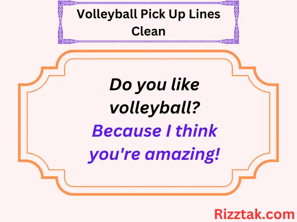 Volleyball Pick Up Lines Clean