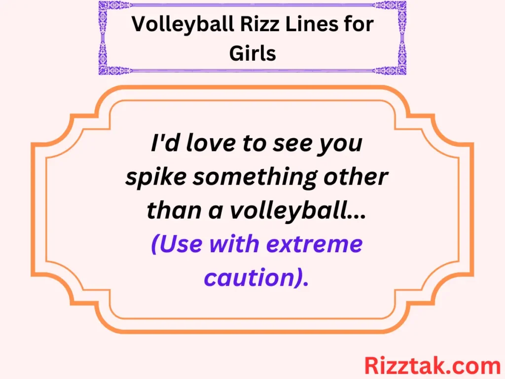 Volleyball Rizz Lines for Girls