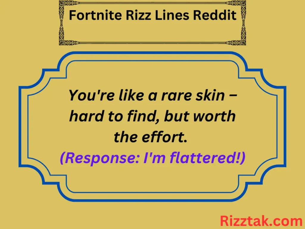 Fortnite Rizz Lines Reddit