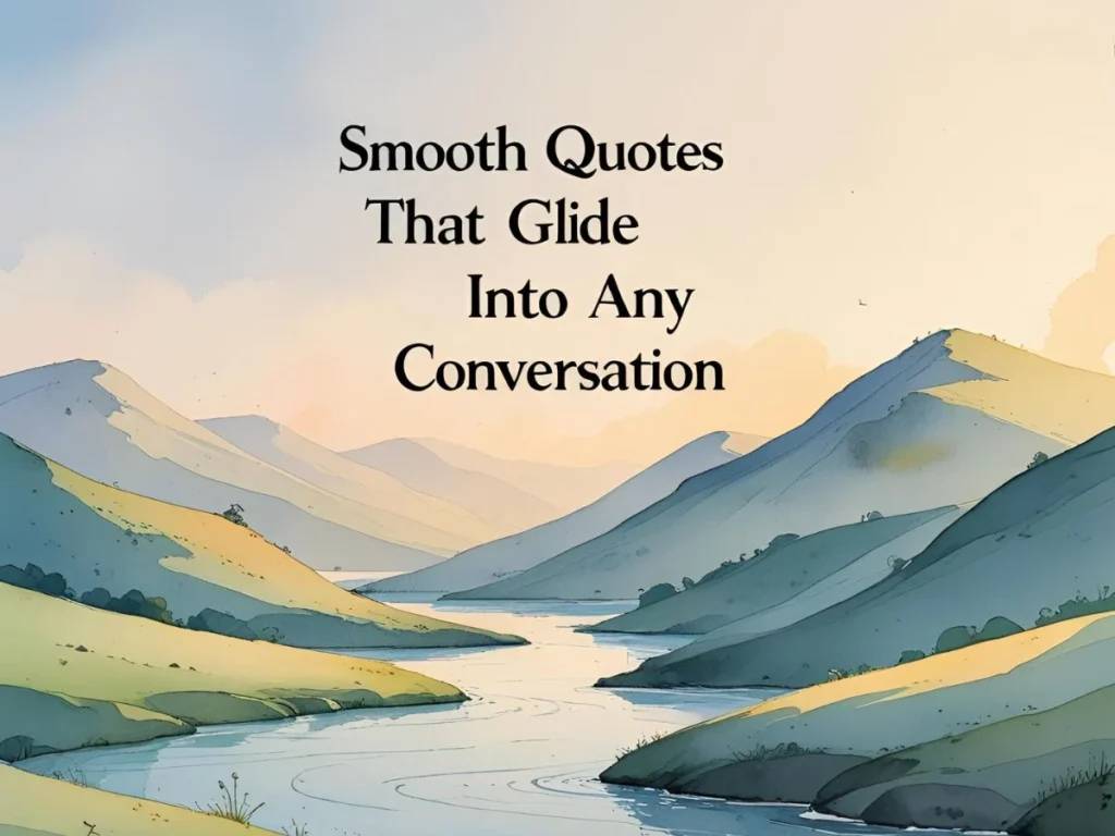 Smooth Quotes That Glide Into Any Conversation