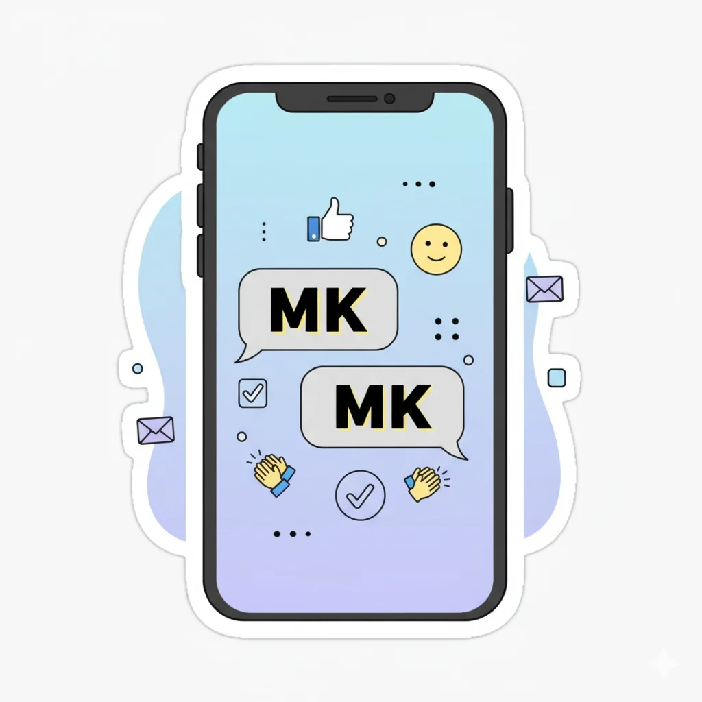 mk mean in text